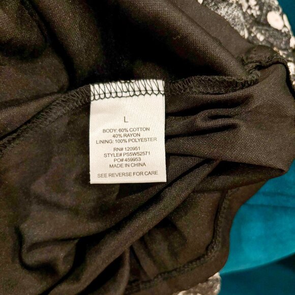 Pink Rose - Floral Mini Dress - Black - Large - Picture 5 of 5